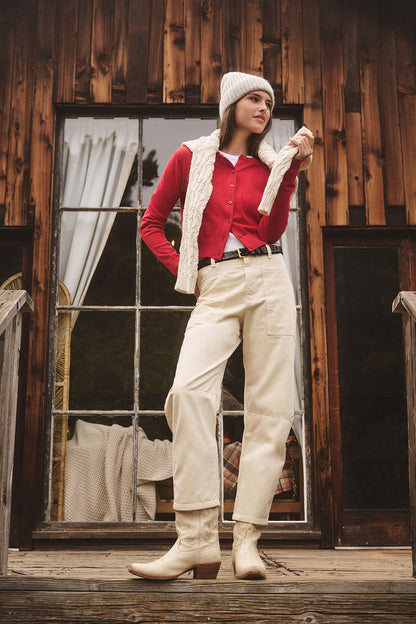 Velvet | Violette Cardigan - Red