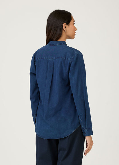 Sunspel | Denim Long Sleeve Shirt - Indigo