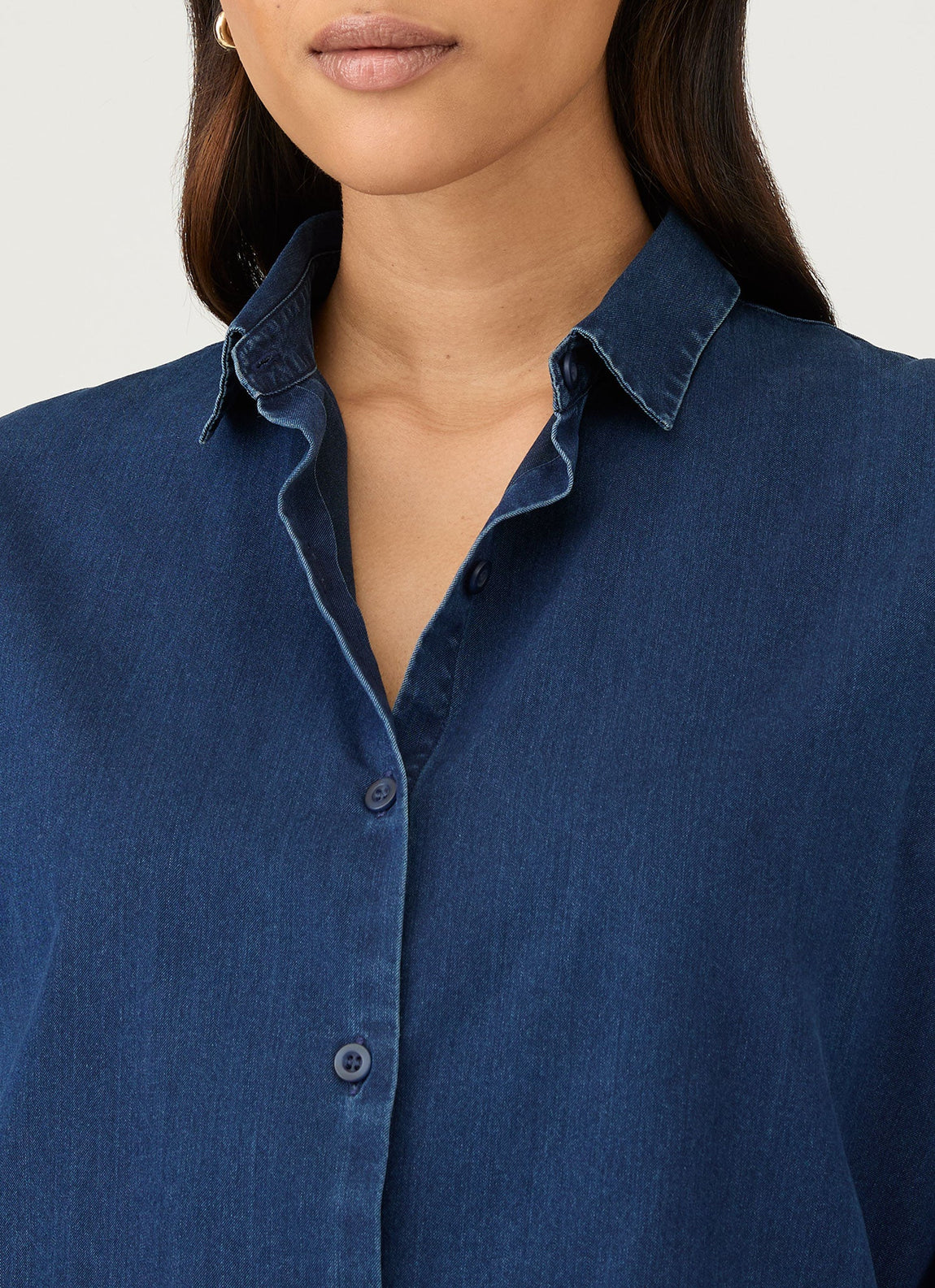 Sunspel | Denim Long Sleeve Shirt - Indigo