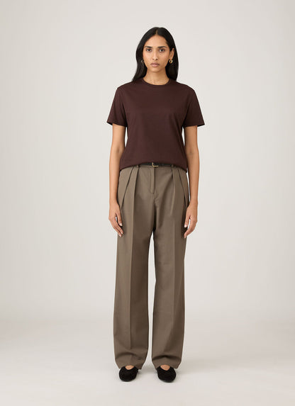 Sunspel | Short Sleeve Boy Fit T.Shirt - Truffle