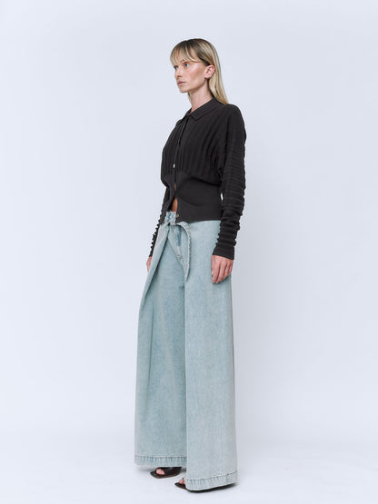Wynnn Hamlyn | Utility Wrap Jeans - Light Blue Denim