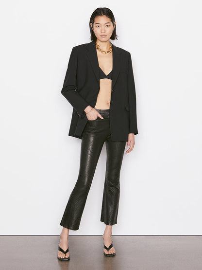 Frame Denim | Le Crop Mini Boot Leather - Washed Black