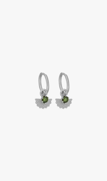 Zoe & Morgan | Eos Earrings - Sterling Silver With Chrome Diopside