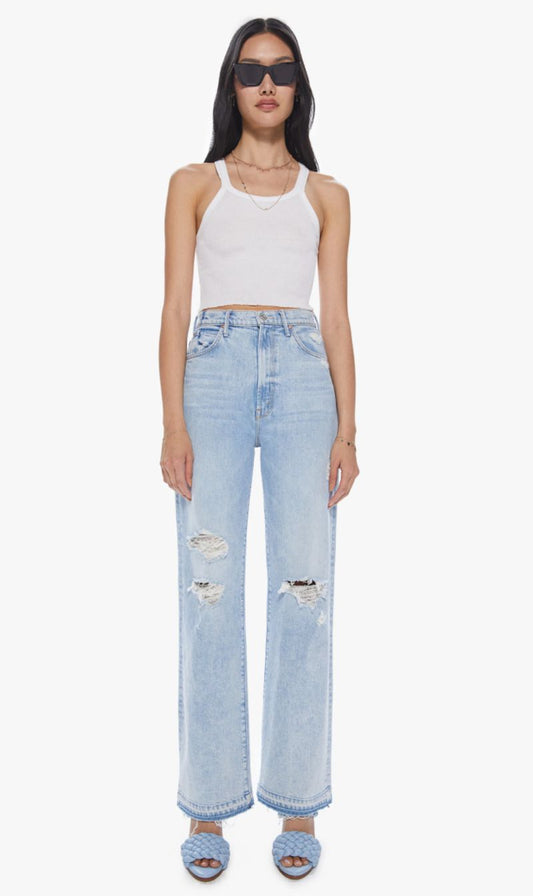Mother | High waisted Tunnel Vision Sneak Undone Hem - Vacation Temptation