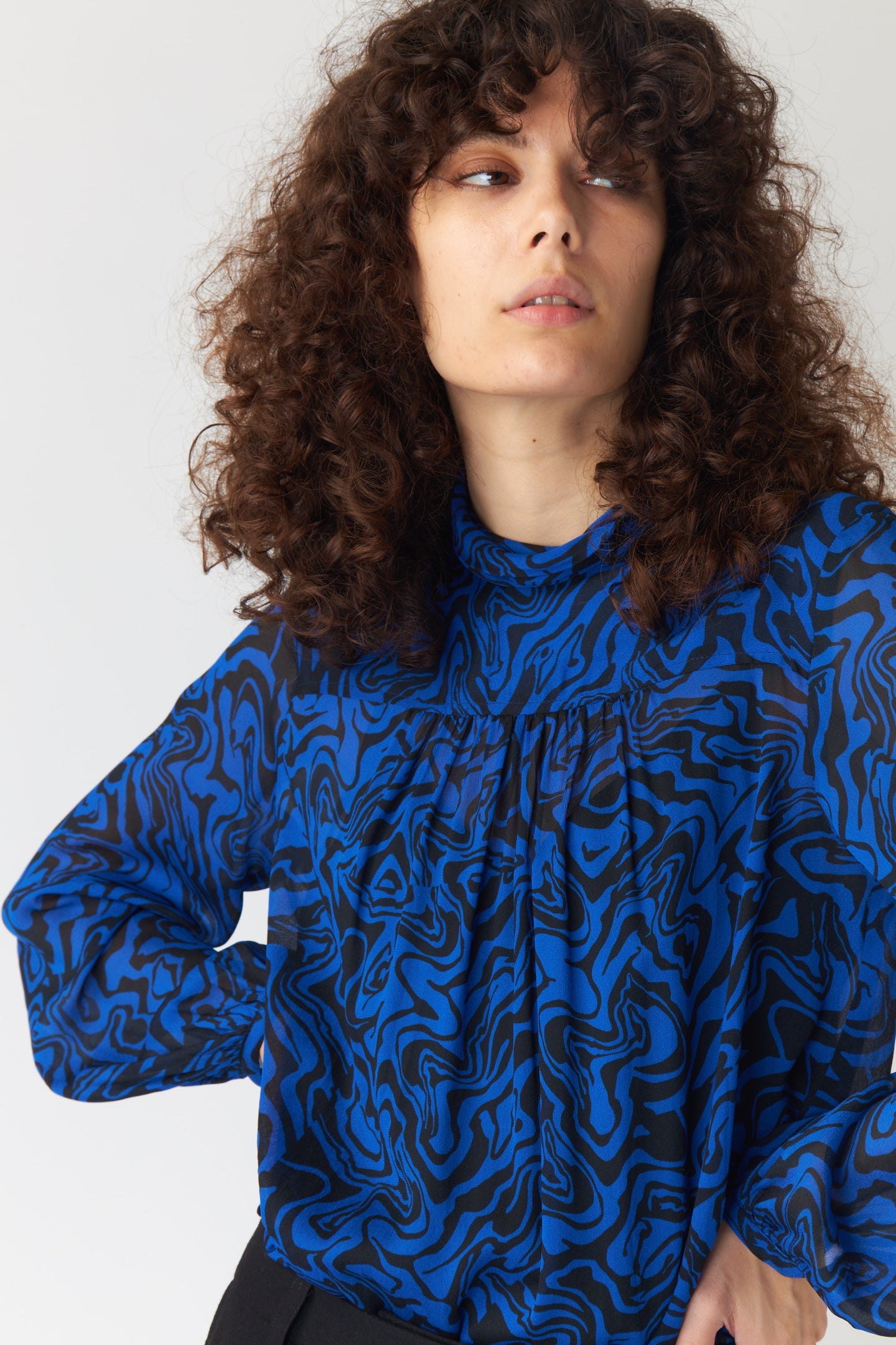 Kate Sylvester | Carolyn Blouse - Cobalt