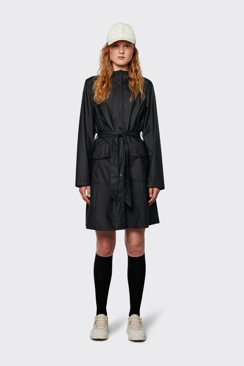 Rains | Curve Long Jacket - Black