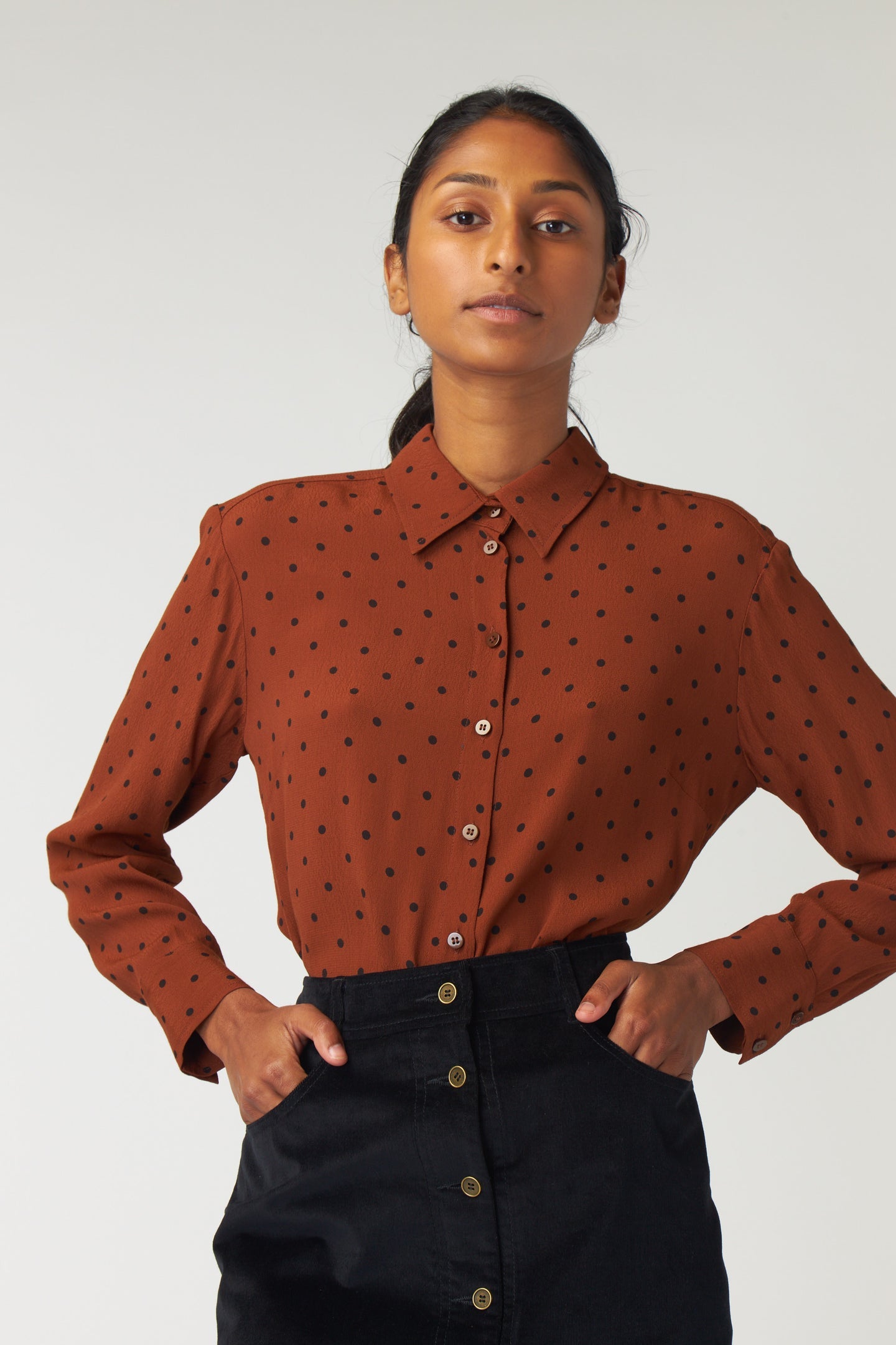 Kate Sylvester | Dotty Shirt - Tobacco