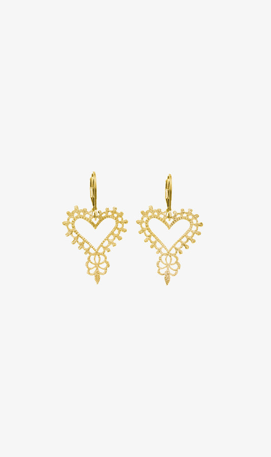 Zoe & Morgan | Gypsy Heart Earring - Gold