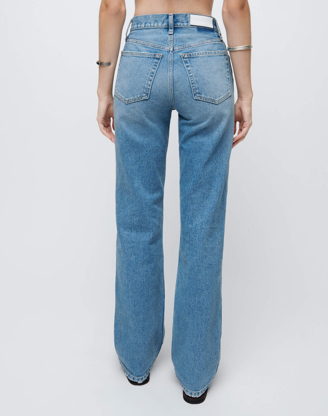 RE/DONE | 90s High Rise Loose - Worn Heather Blue