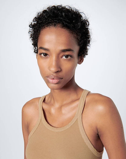 Re Done Womens Singlet RE/DONE | Ribbed Tank - Sand