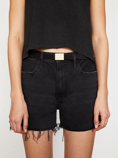 Frame Denim | Le F Plaque Belt - Noir