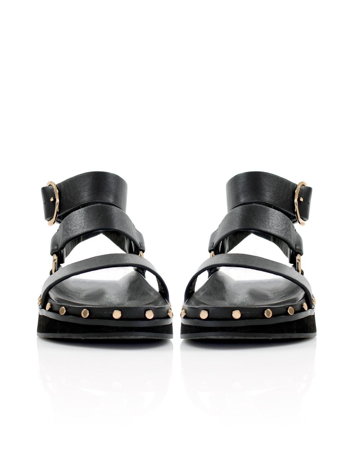La Tribe | Studded Sandal - Black/Gold