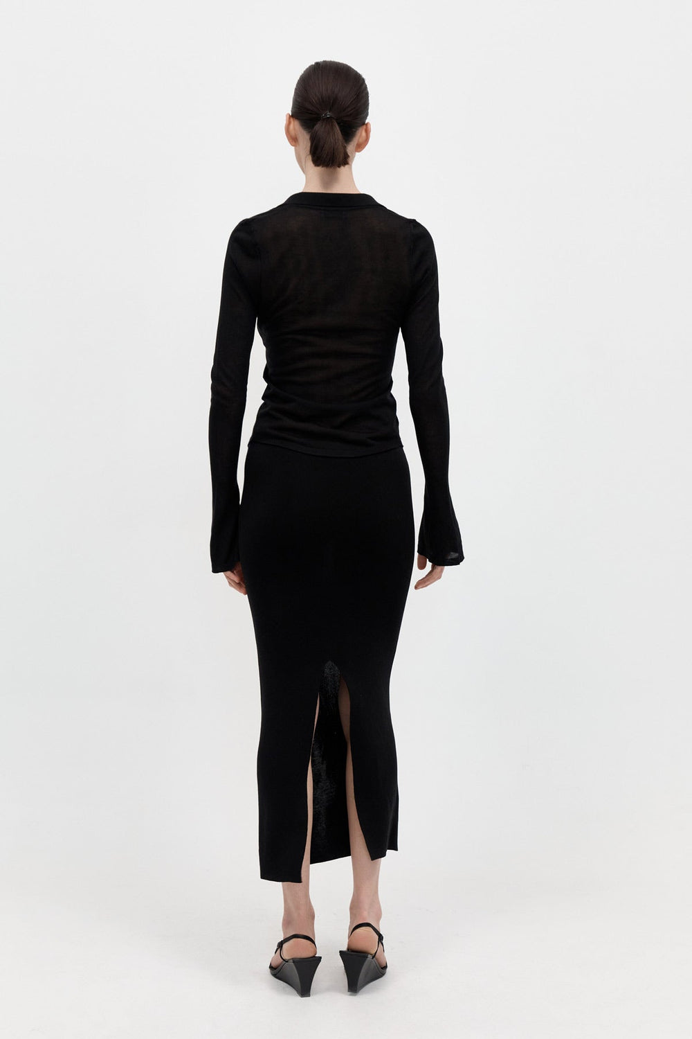 St. Agni | Low Waist Knit Skirt - Black