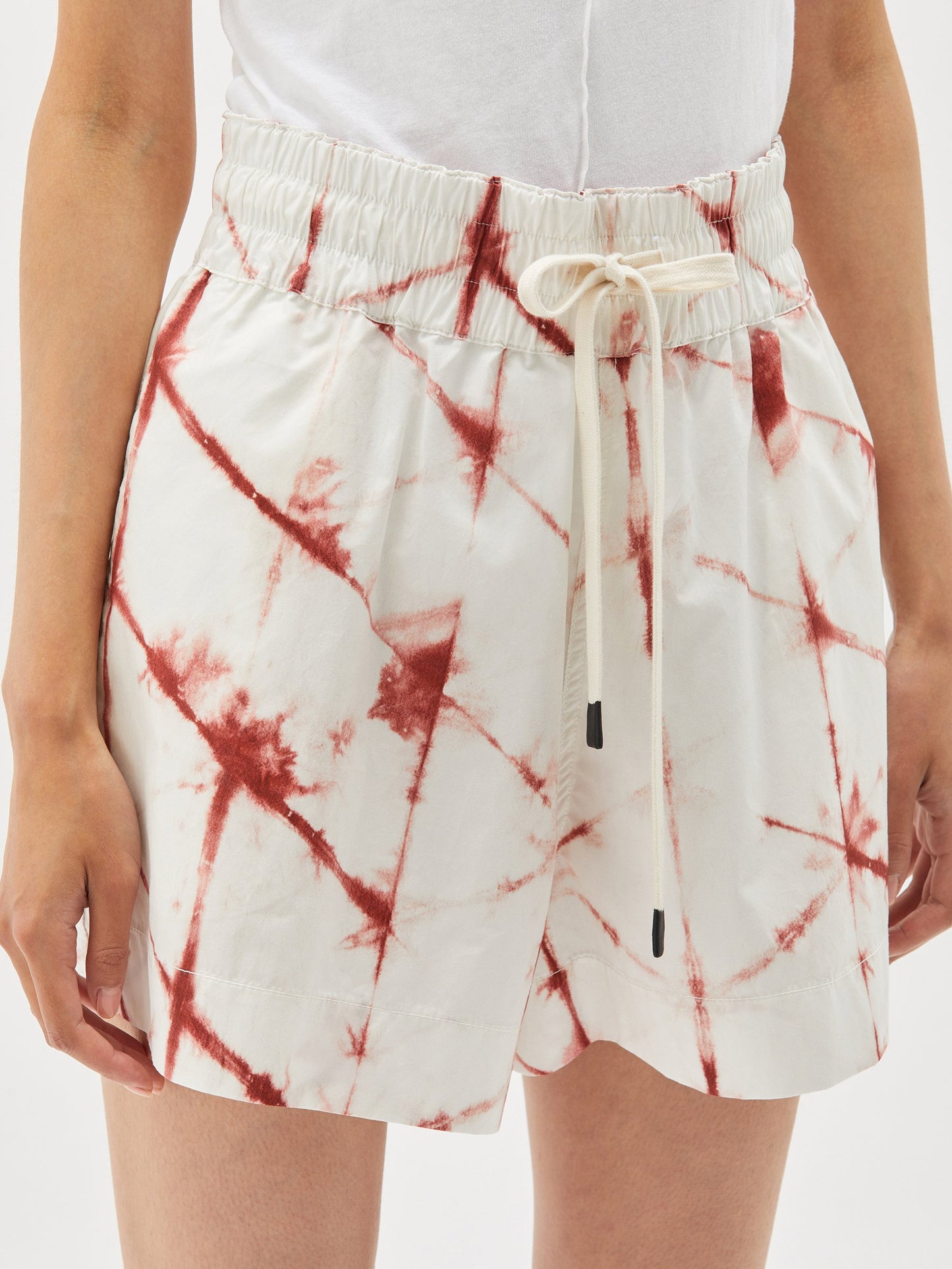 Bassike | Printed Cotton Boxer Short - Redwood