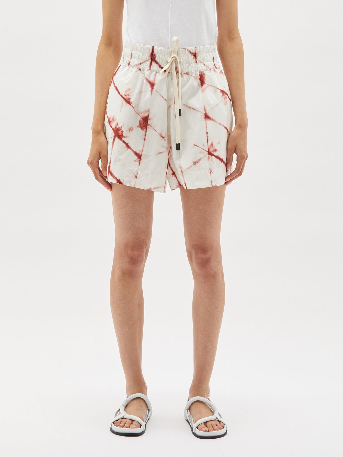 Bassike | Printed Cotton Boxer Short - Redwood