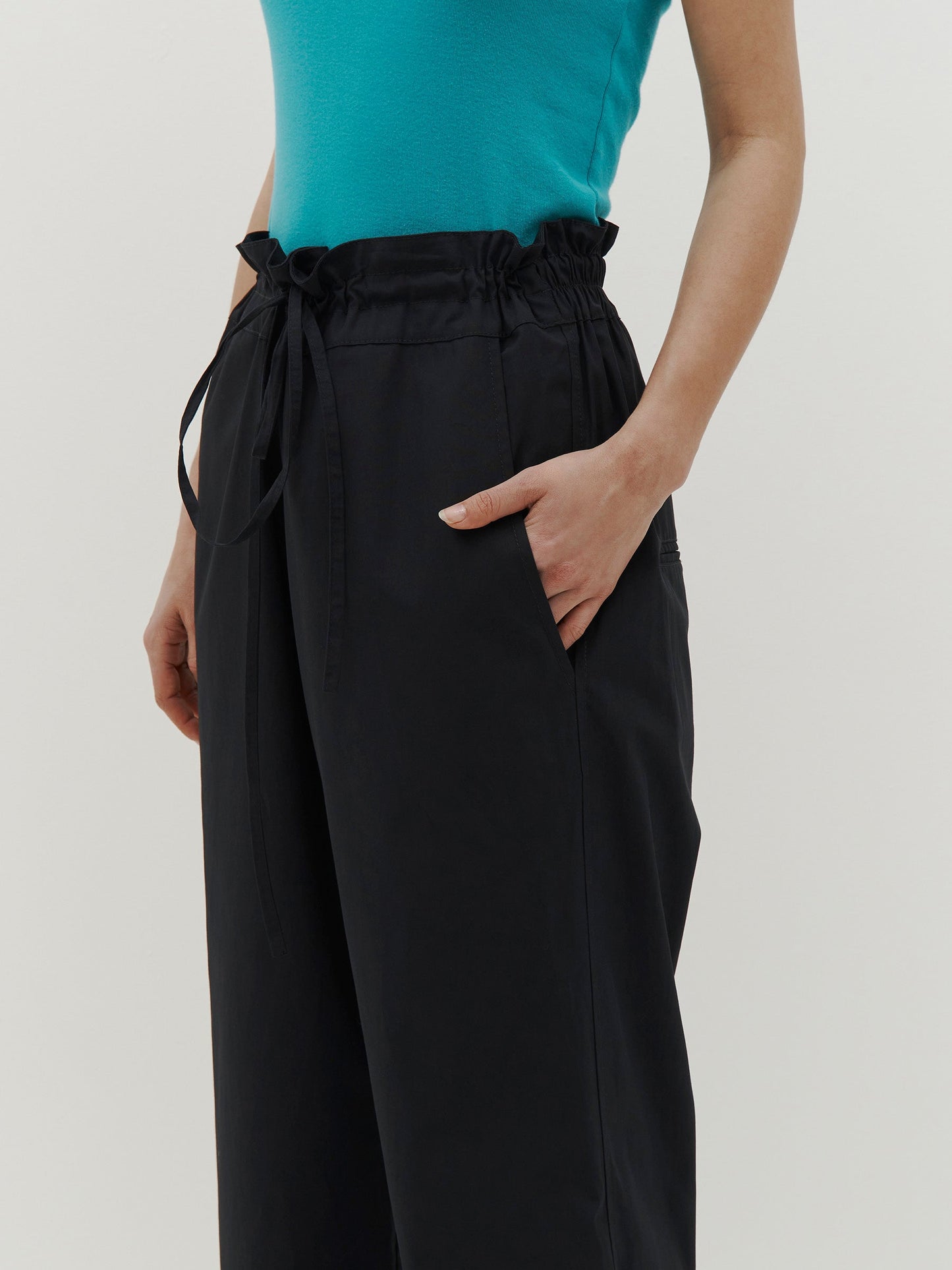 Bassike | Organic Cotton Weekend Pant - Black