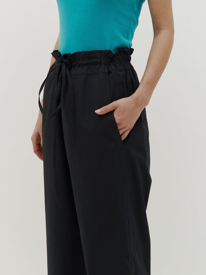 Bassike | Organic Cotton Weekend Pant - Black