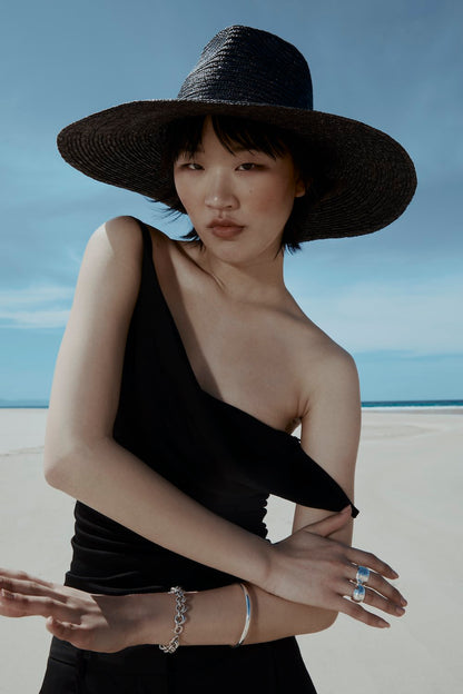 Rebe | Milan Wide Brim Hat - Black