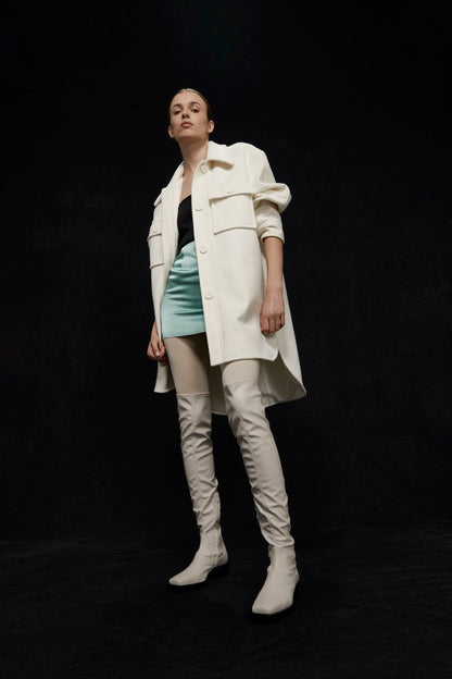 Rebe | Paris Over-The-Knee Boot - Ivory