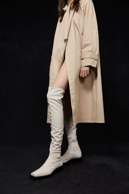 Rebe | Paris Over-The-Knee Boot - Ivory