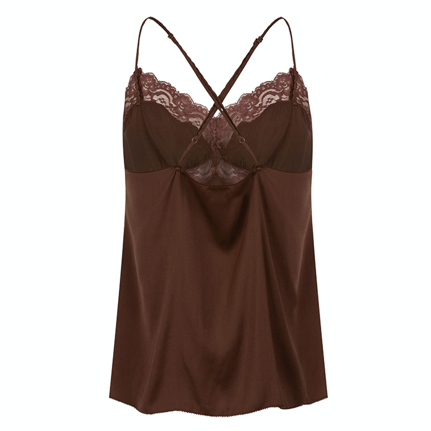 Love Stories | Pandora Cover Up Top Cami - Dark Brown