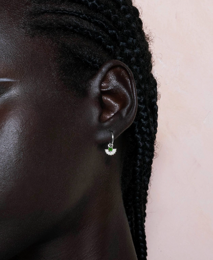 Zoe & Morgan | Eos Earrings - Sterling Silver With Chrome Diopside