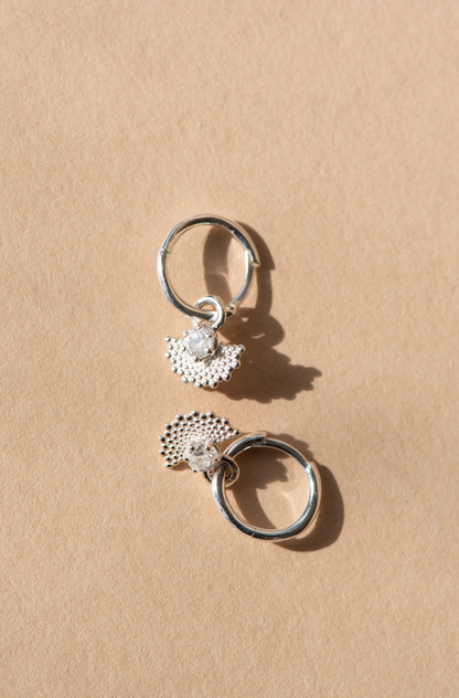 Zoe & Morgan | Eos Earrings - Sterling Silver With White Zircon