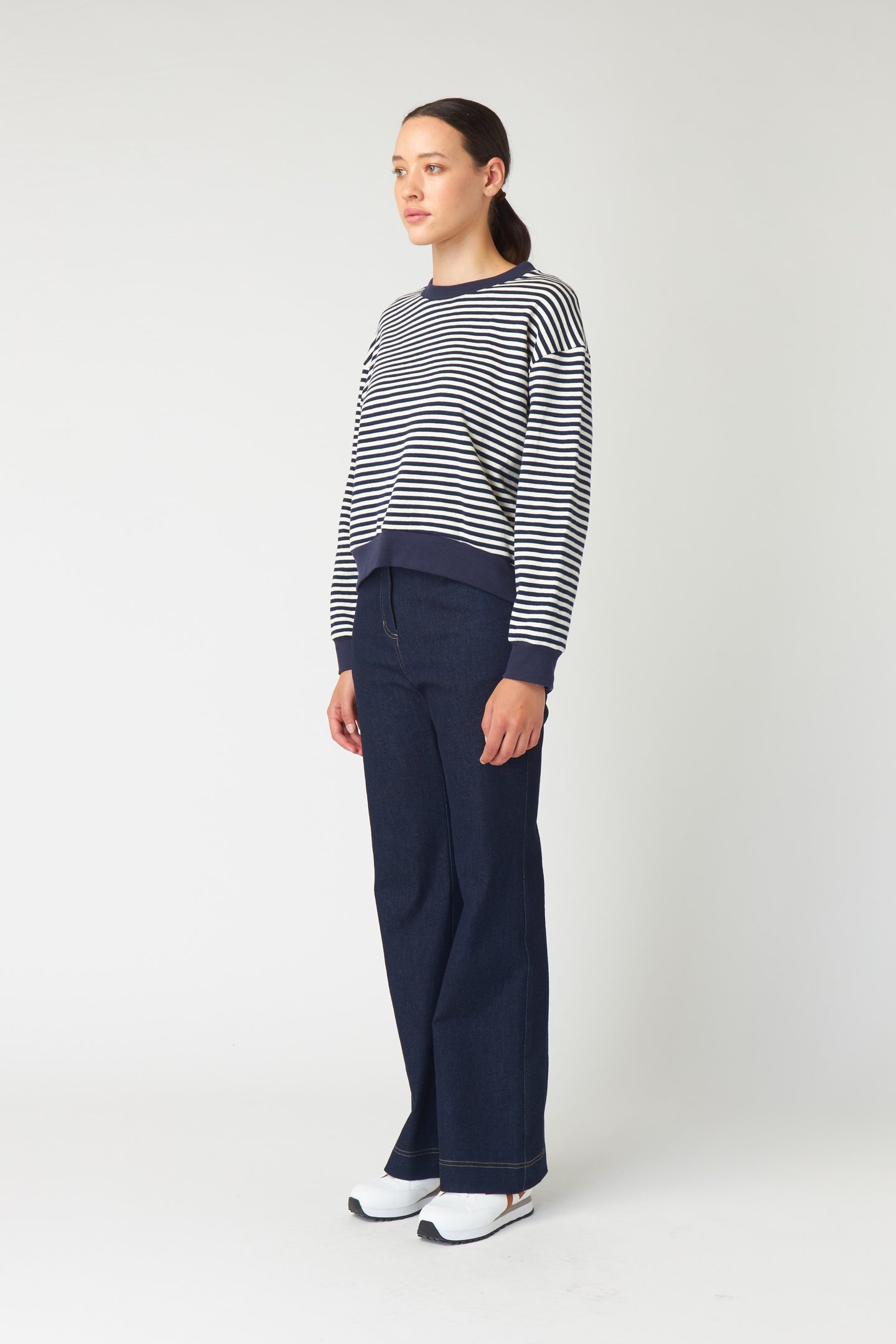 Kate Sylvester | Striped Sweatshirt - Ivory