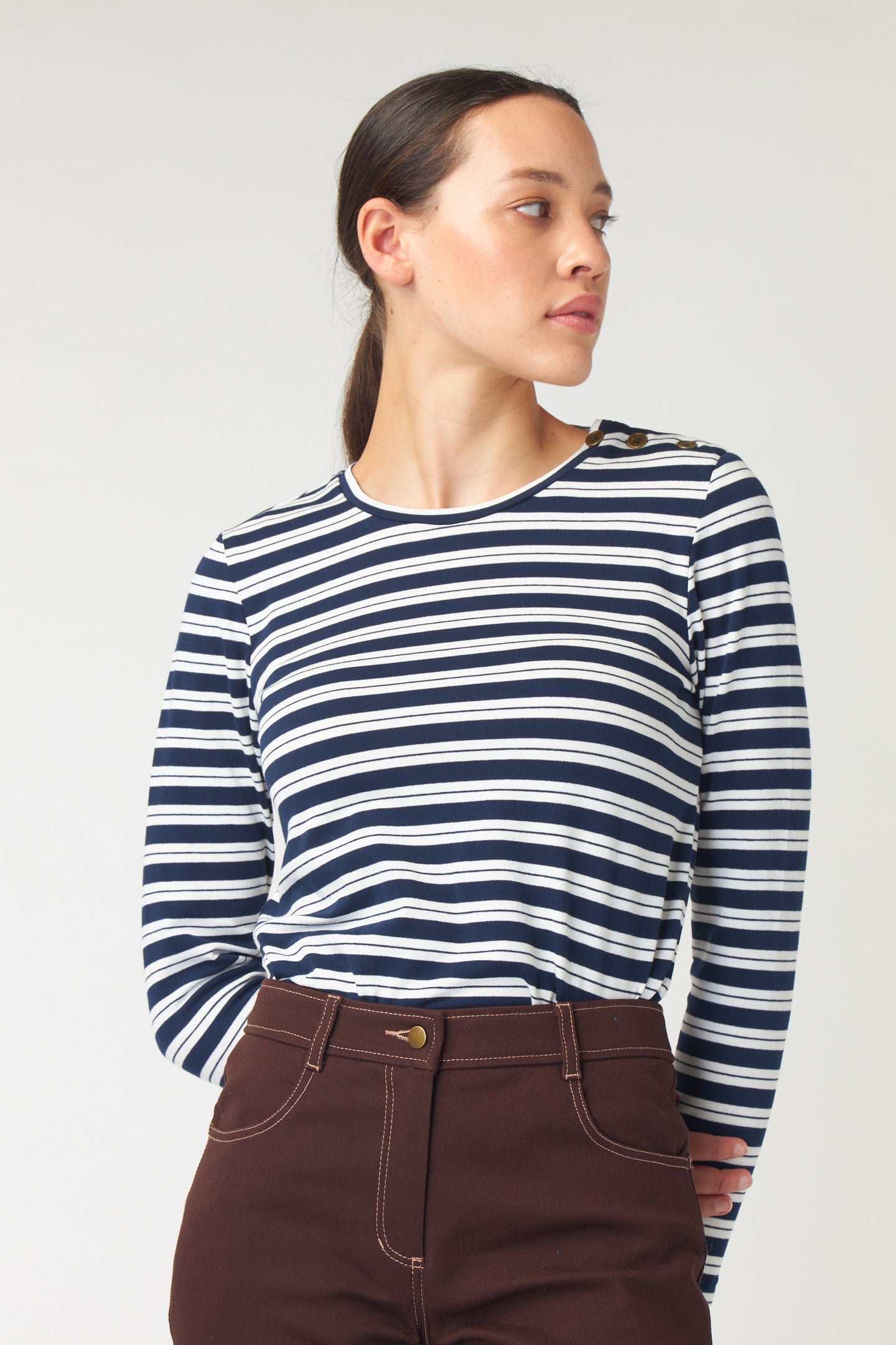 Kate Sylvester | Stripey Sheath Top - Ivory