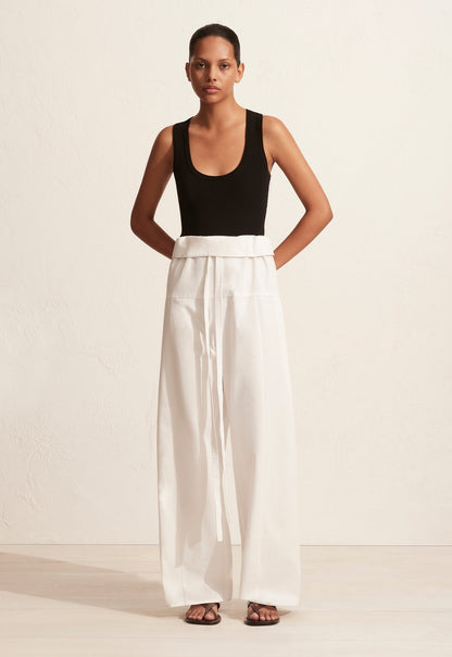 Matteau | Fisherman Drawcord Pant - White
