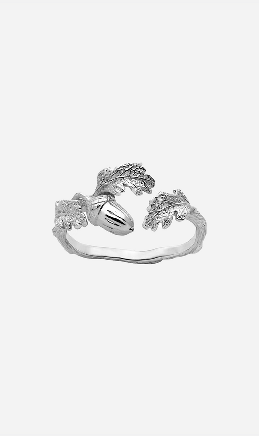 Karen Walker | Acorn+Leaf Ring - Silver