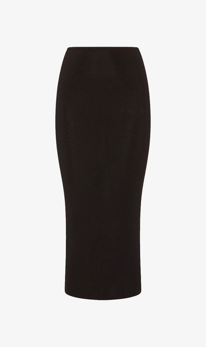 St. Agni | Low Waist Knit Skirt - Black