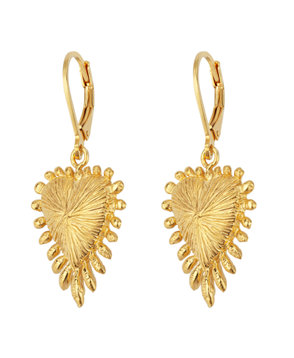 Zoe & Morgan | Heart Rays Earrings - Gold