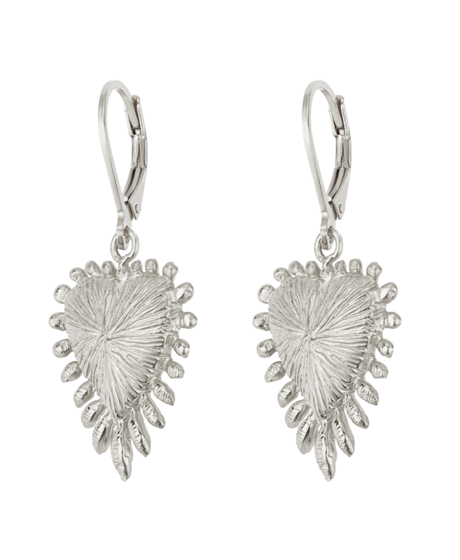 Zoe & Morgan | Heart Rays Earrings - Silver