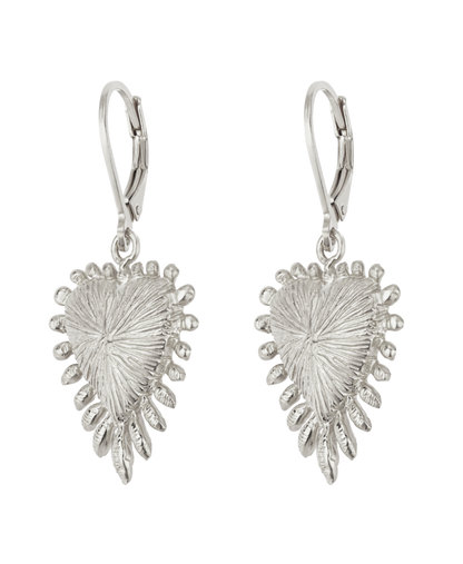 Zoe & Morgan | Heart Rays Earrings - Silver